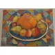 Натюрморт с фруктами на ярком столе
